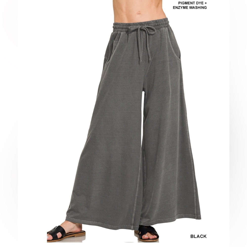 242 ❤️ FRENCH TERRY PIGMENT DYE & ENZYME WASH PANTS
- DRAWSTRING BAND WAIST - Picture 2 of 2